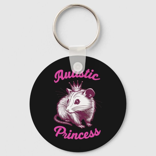 Autistic Princess Opossum 3  Keychain (Front)