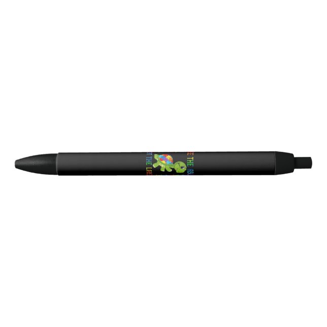 Autistic |See The Able Not The Label Turtle Puzzle Black Ink Pen (Front)