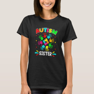 Autistic Sister Puzzle Support Family Autism Aware T-Shirt