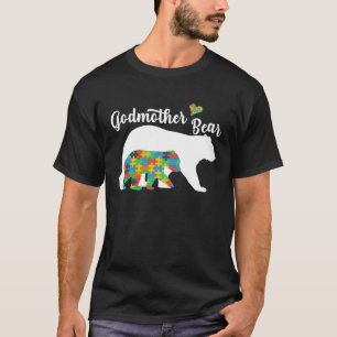 Autistic Support Autism Awareness Godmother Bear M T-Shirt