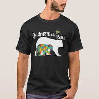 Autistic Support Autism Awareness Godmother Bear M T-Shirt