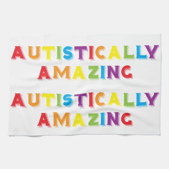 Autistically Amazing Kitchen Towel (Horizontal)