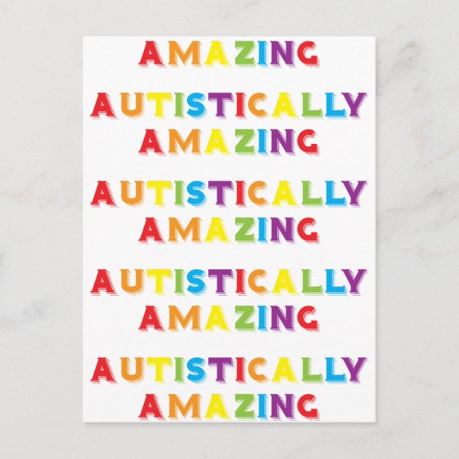 Autistically Amazing Postcard (Front)