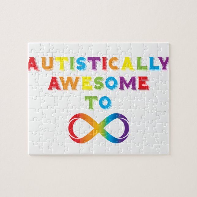 Autistically Awesome To Infinity Jigsaw Puzzle (Horizontal)