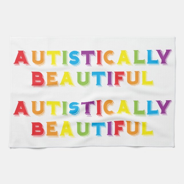 Autistically Beautiful Kitchen Towel (Horizontal)