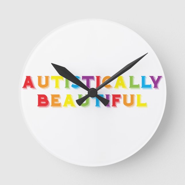 Autistically Beautiful Round Clock (Front)