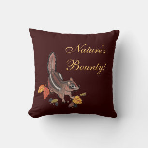 Autmn Chipmunk~Le coussin de la prime de la nature