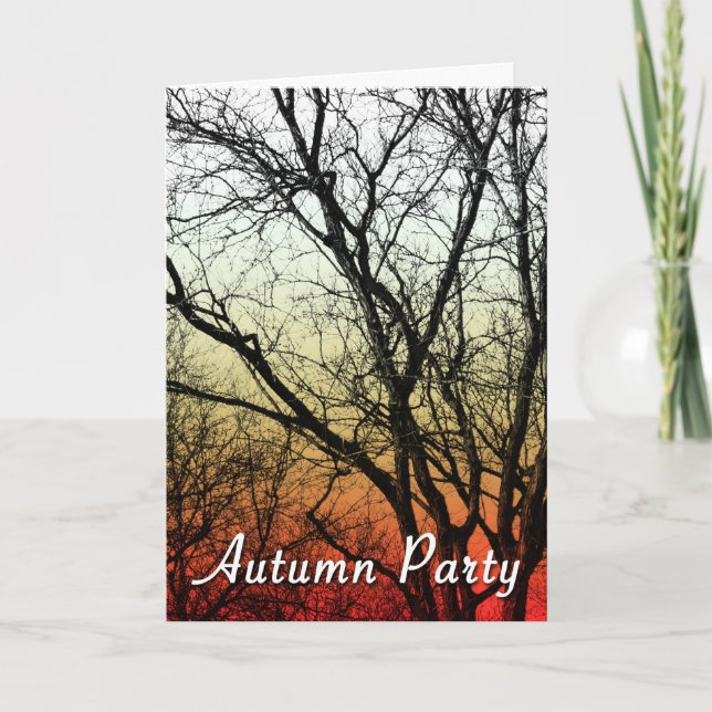 autmn party : ghost tree invitation (Front)
