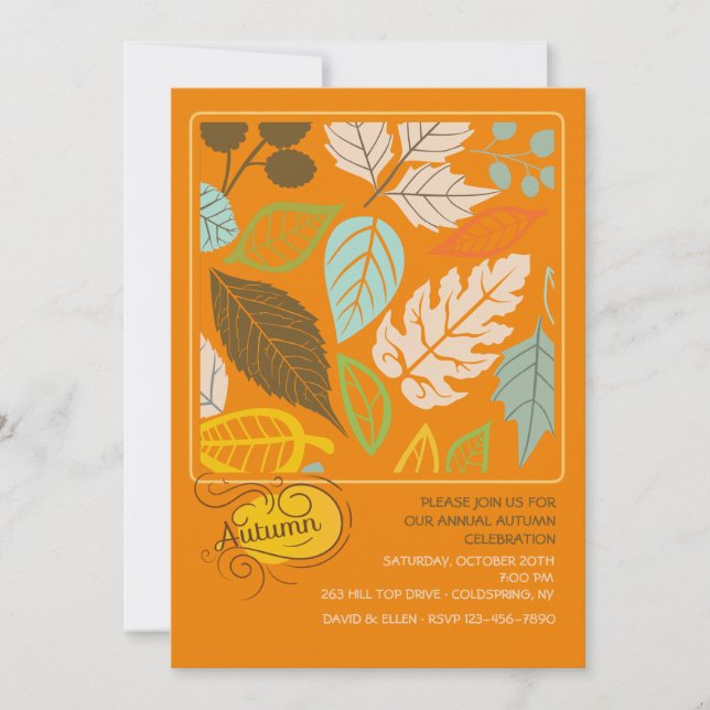 Autmn Square Invitation (Front)