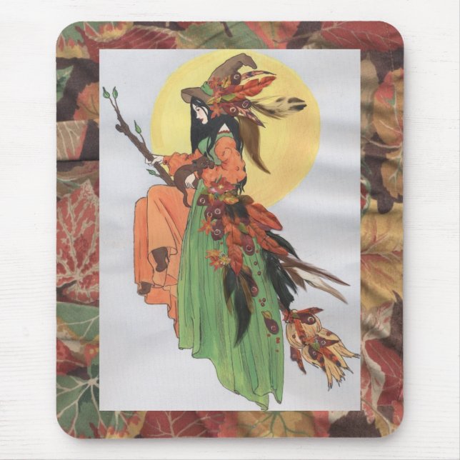 Autmn witch mouse pad (Front)