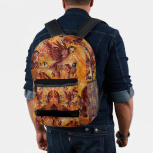 Autmumn Flight in the Fall Printed Backpack