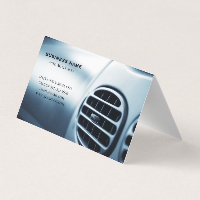 auto ac service business card (Back)