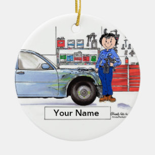 Auto Body - Female Ceramic Ornament