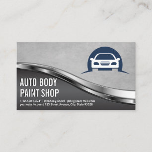 Auto Body Paint Garage Shop Auto Logo Business Card