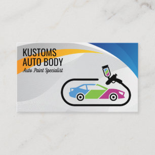 Auto Body Paint Services   Technicians Business Card