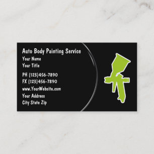 Auto Body Painting Business Cards