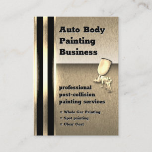 Auto Body Painting Golden Metallic Professional Business Card