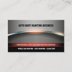 Auto Body Painting   Modern Business Card