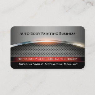 Auto Body Painting   Modern Business Card