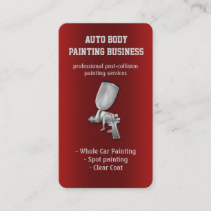 Auto Body Painting Modern Business Card