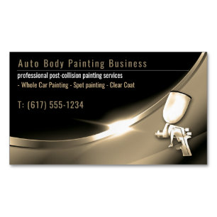 Auto Body Painting Modern Professional Magnetic Business Card