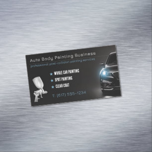 Auto Body Painting   Modern Professional Magnetic Business Card