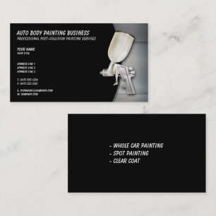 Auto Body Painting Professional Business Card