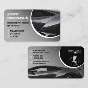 Auto Body Painting   Professional Modern Business Business Card