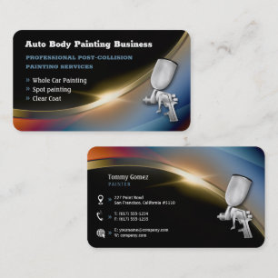 Auto Body Painting Professional Modern Business Card