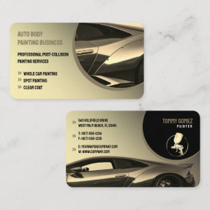 Auto Body Painting   Professional Modern Business Card