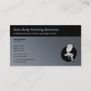 Auto Body Painting Professional Platinum Business Card