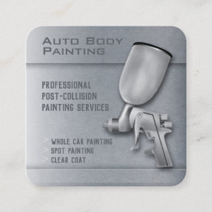 Auto Body Painting Professional Square Business Card