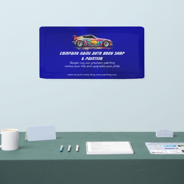 Auto body shop and precision painting banner (Tradeshow)