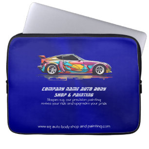 Auto body shop and precision painting laptop sleeve