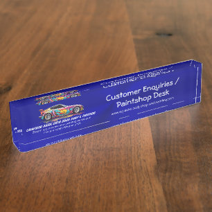 Auto body shop and precision painting nameplate