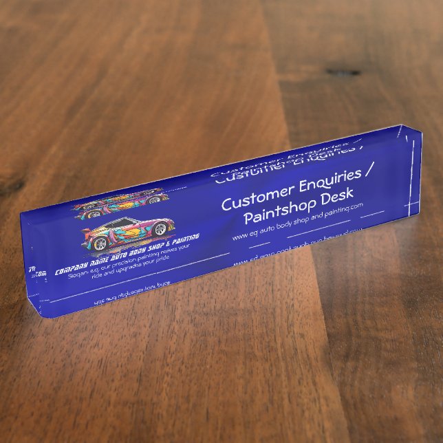 Auto body shop and precision painting nameplate (Side)