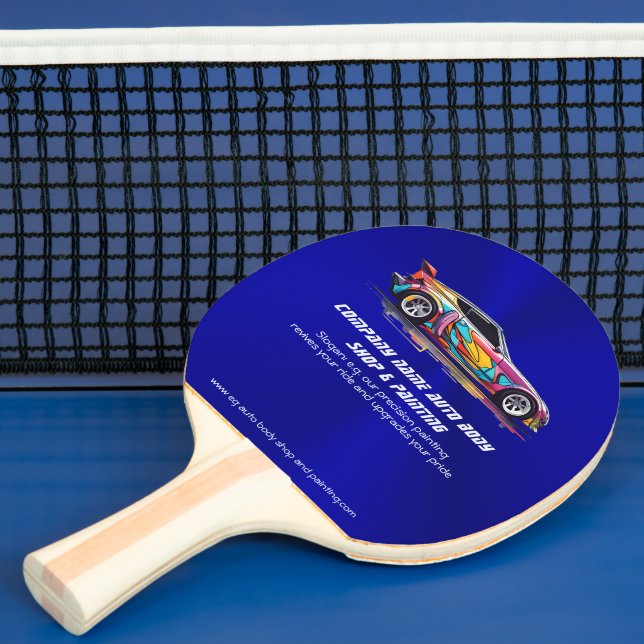 Auto body shop and precision painting ping pong paddle (Insitu)