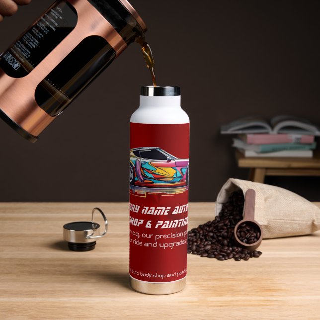Auto body shop and precision painting water bottle (Coffee)