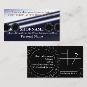 Auto Body Shop Business Card