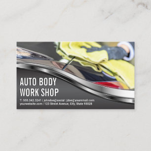 Auto Body Shop   Car Cleaning Tail Light Business Card