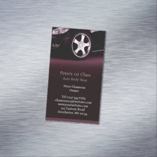 Auto Body Shop Magnetic Business Card