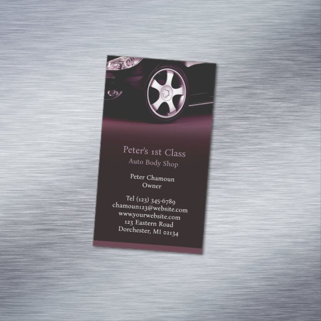 Auto Body Shop Magnetic Business Card (In Situ)