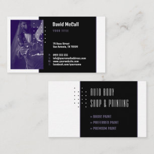 Auto Body Shop & Painting   Paint Sprayer Business Card