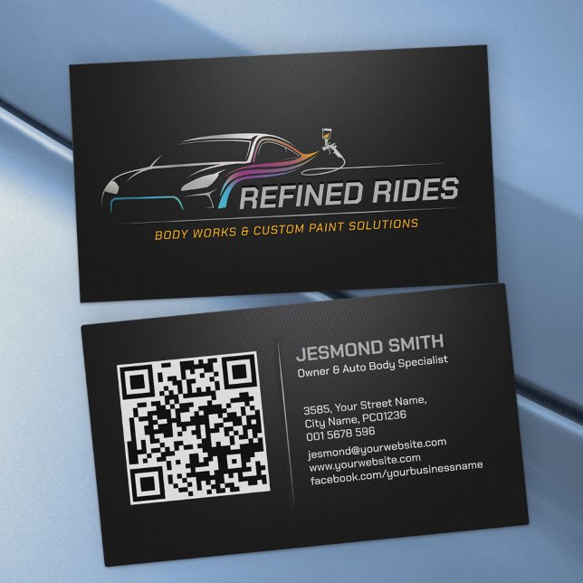 Auto Body Work Custom Car Paint Business Card (Creator Uploaded)