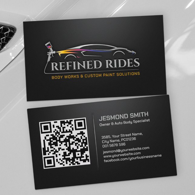 Auto Body Work Custom Car Paint Business Card (Creator Uploaded)
