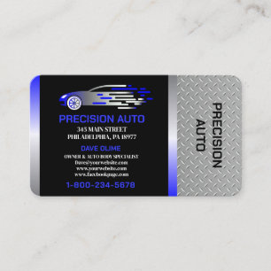 Auto Body Work Custom Car Paint Detailing Collison Business Card