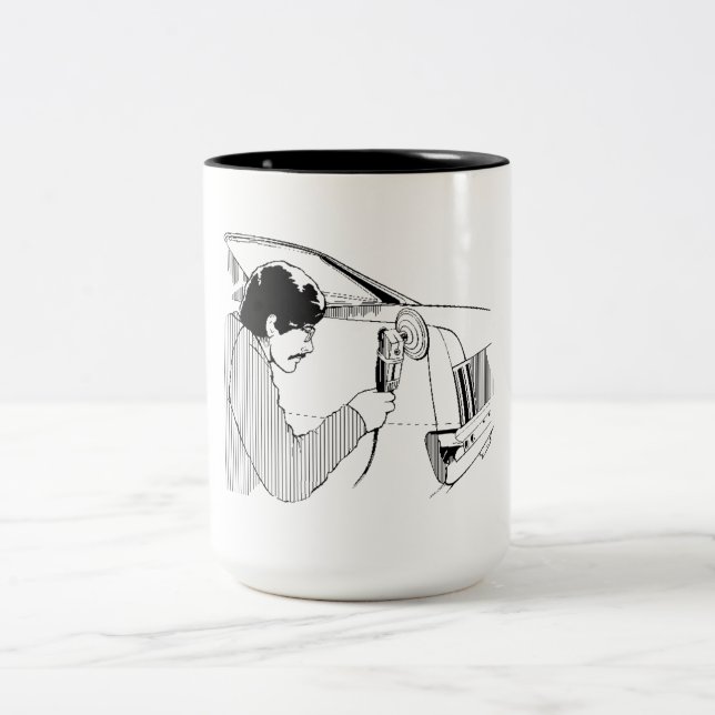 Auto Body Worker Two-Tone Coffee Mug (Center)