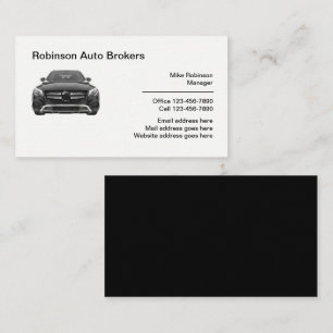 Auto Broker Professional Automotive  Business Card