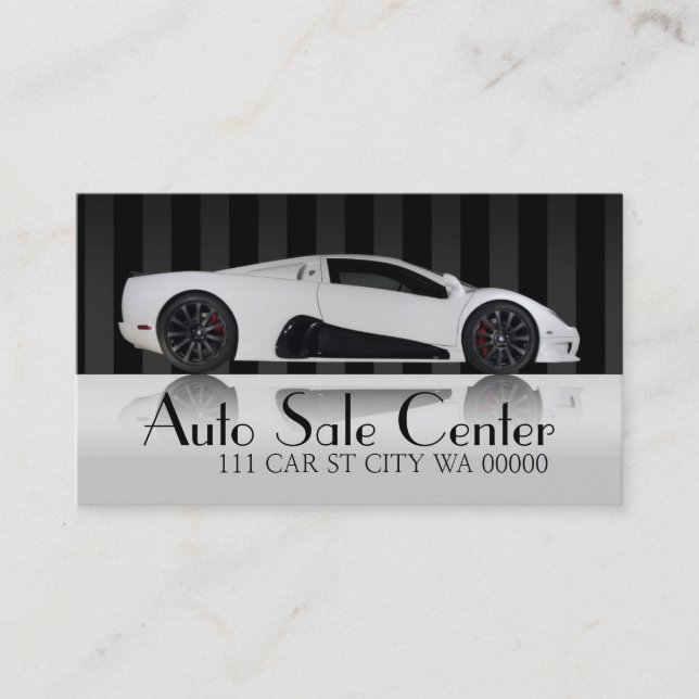 Auto Car Dealer Body Shop Business Card (Front)