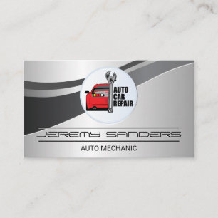 Auto Car Repair Logo   Mechanic Wrench Business Card